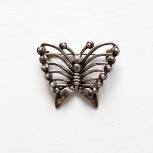 vintage silver butterfly brooch pin