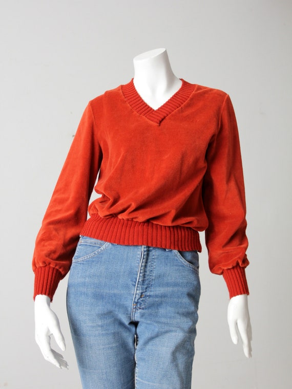 vintage 70s v-neck top by Sears The Fashion Place - image 1