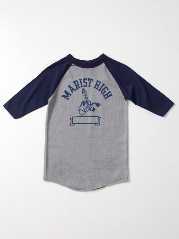 vintage school tee - 1980s Marist High School bas… - image 3