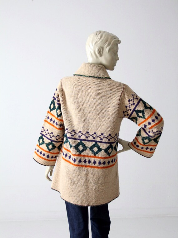 Vintage Hippie Sweater 1970s Boho 