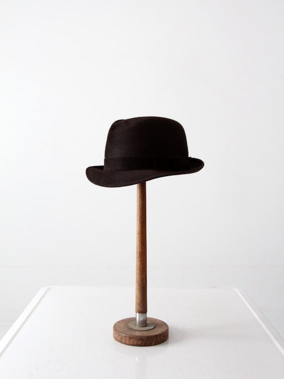 vintage Knox Foxhound fedora, 1950s brown felt ha… - image 1