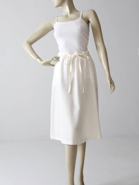 White wrap skirt clearance vintage