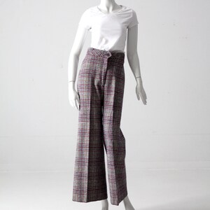 vintage 70s plaid wooly pants, 28 x 30
