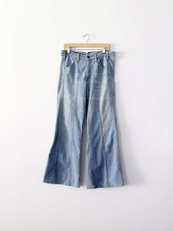 vintage 1970s Levi's panel-seam bell-bottom jeans | 34 x 32