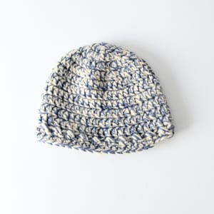 vintage hand knit beanie hat image 1