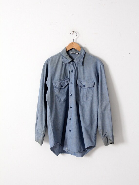 vintage Seafarer men's chambray utility shirt