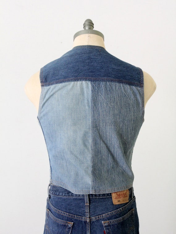 vintage custom denim vest - image 10