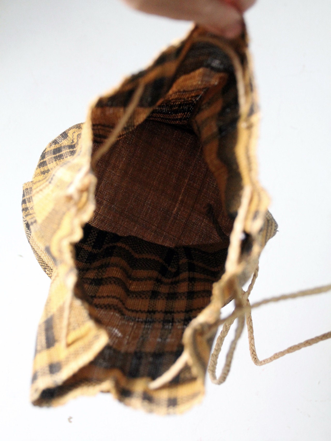 Vintage Woven Drawstring Backpack - Etsy