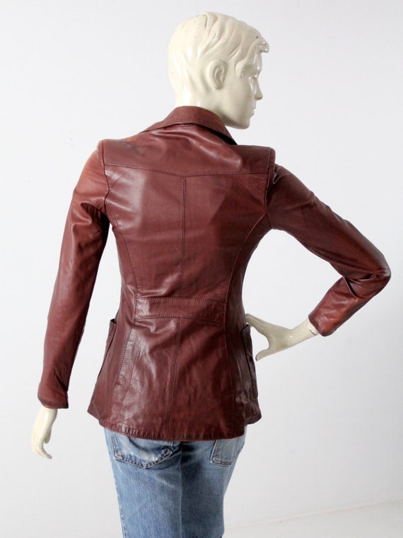 1970s Crae Carlyle leather jacket - image 7
