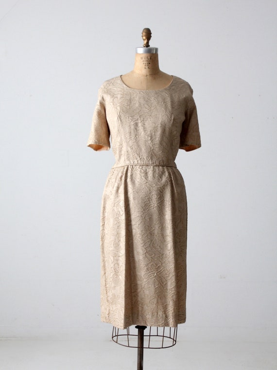 vintage 60s Henry-Lee brocade dress - image 5