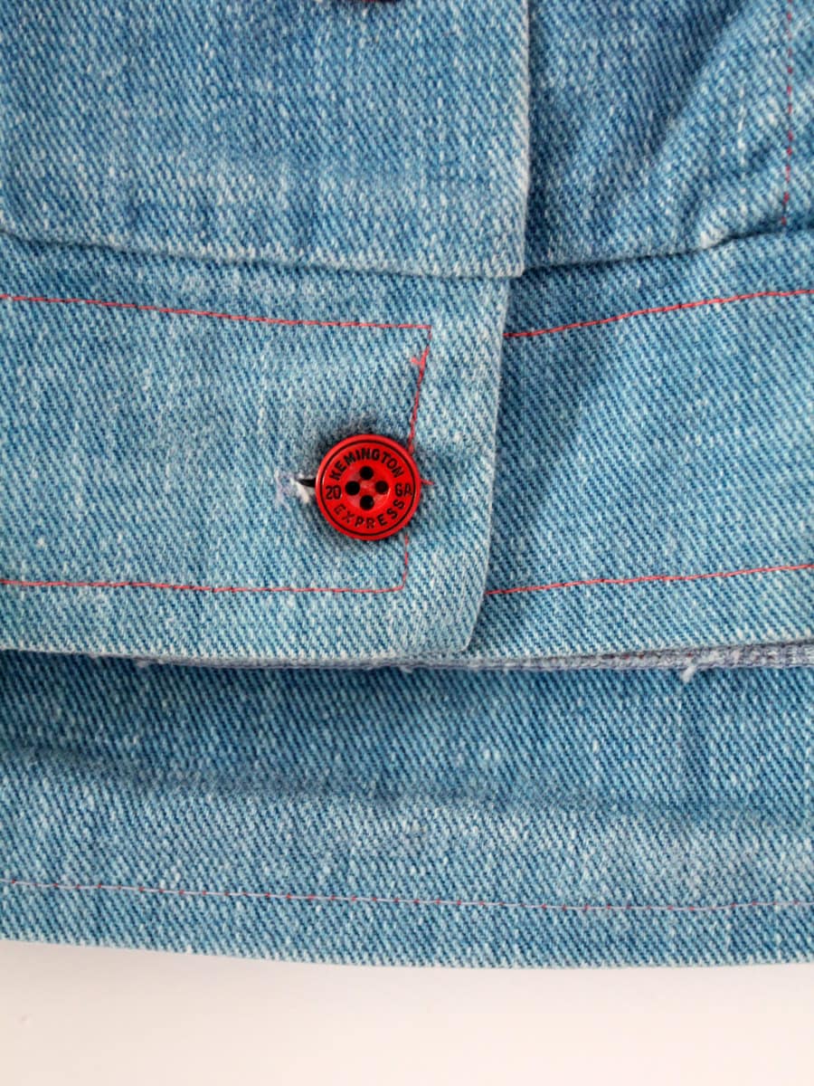 1970s Patchwork Denim Jacket, Vintage Calico Inlay Crop Jean