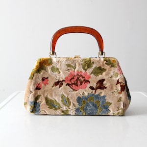 vintage 60s  carpet bag