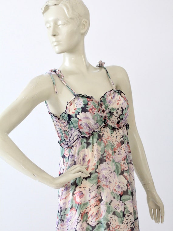 1970s floral sundress, vintage maxi dress - image 6