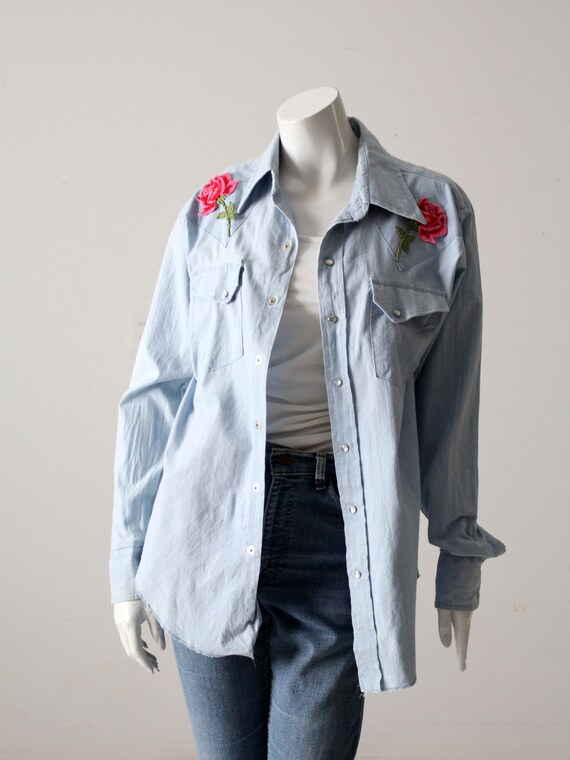 Vintage Western Floral Print Shirt