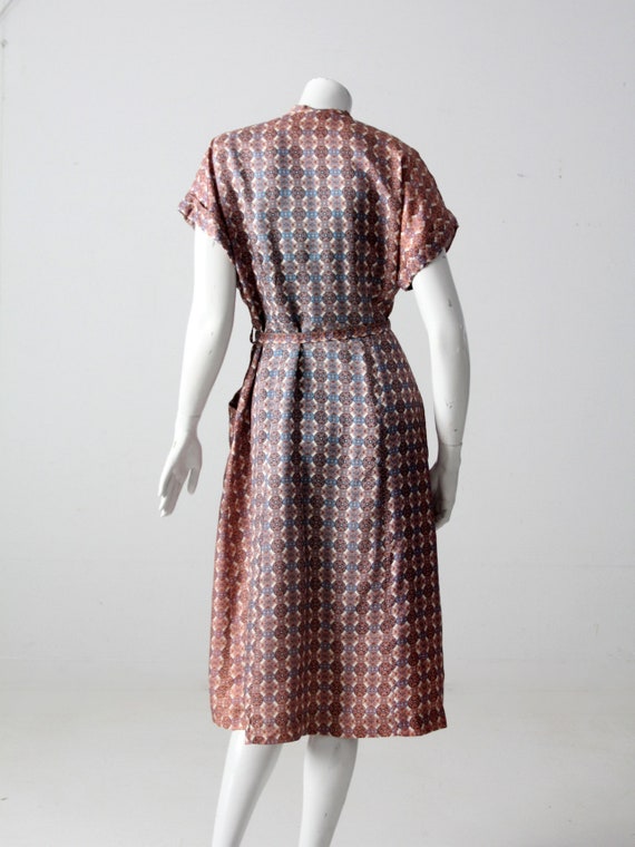 vintage 50s geometric print dress - image 2
