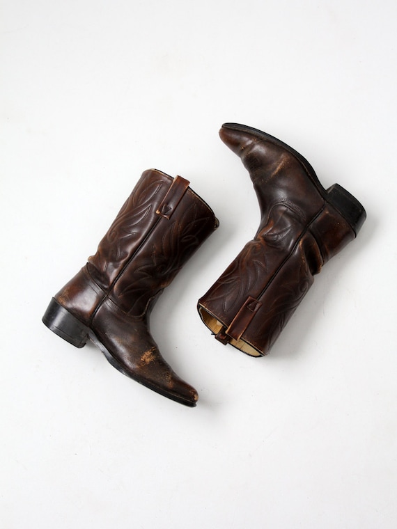 vintage leather western boots by Acme, men's size