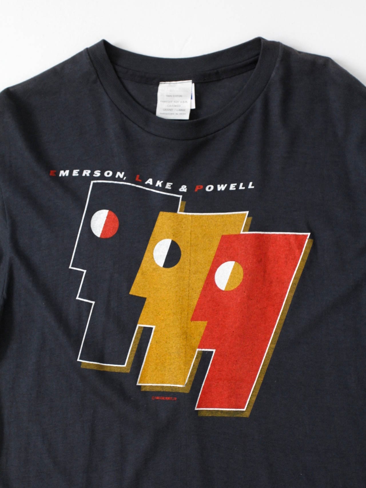 エマーソン・レイク・アンド・パウエル ELPヴィンテージバンドT80年代Tシャツ エマーソン・レイク・アンド・パウエル ELP ヴィンテージ バンド