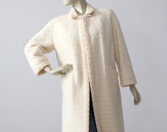 1950s Swing Coat Vintage Cream Princess 