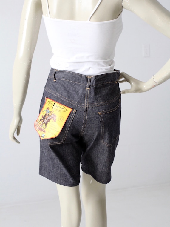 vintage 1960s denim shorts, Saddle Busters jorts,… - image 9