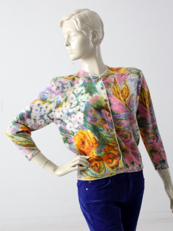 1960s Ste. Laurent floral cardigan