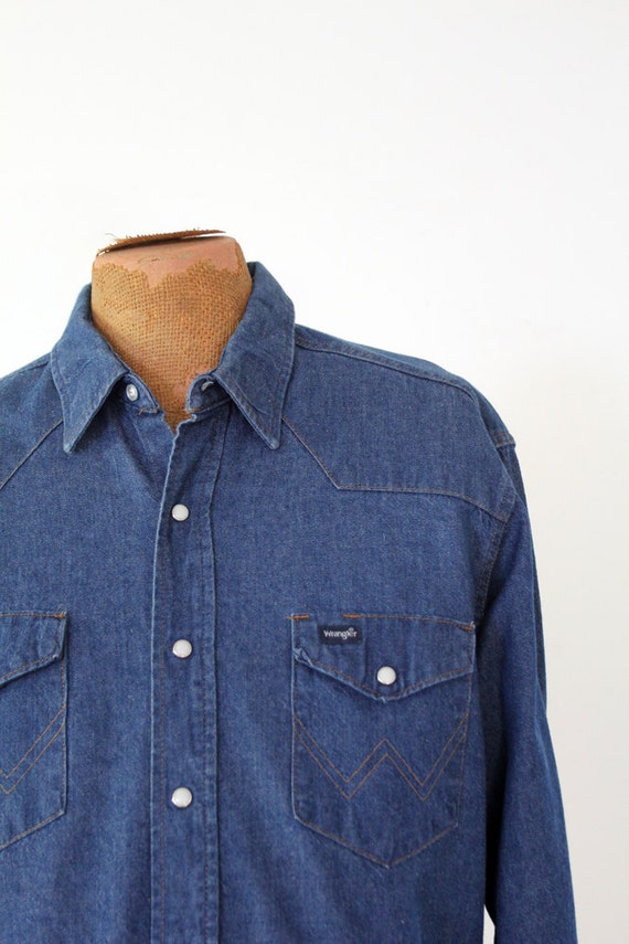 トップス 77circa vintage Wrangler denim shirt Amazon.com: Wrangler Men's Vintage Inspired Long Sleeve