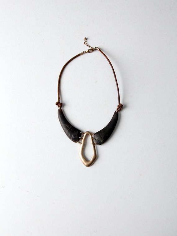 Vintage statement necklace boho Gem