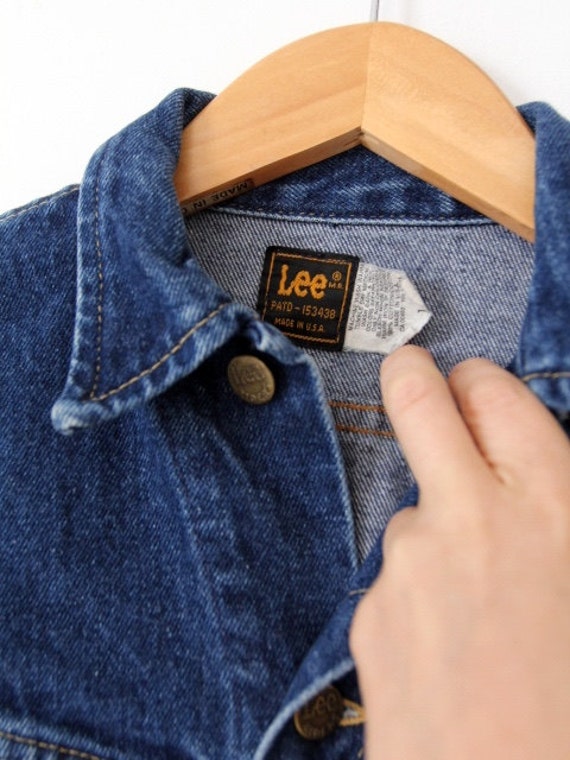 vintage 70s Lee denim jacket, small American jean… - image 5