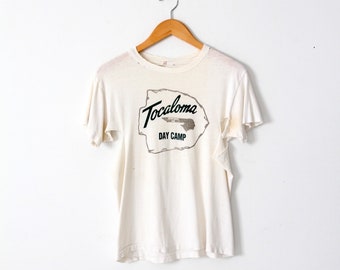 vintage graphic tee, 1970s Tocaloma Day Camp t-shirt