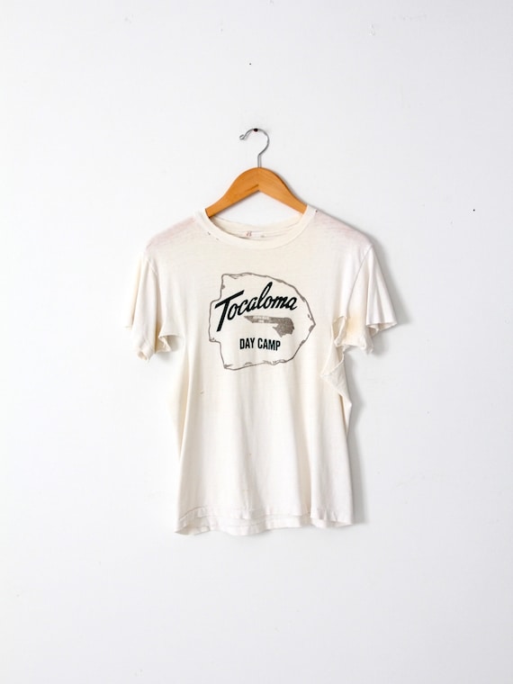 vintage graphic tee, 1970s Tocaloma Day Camp t-sh… - image 1