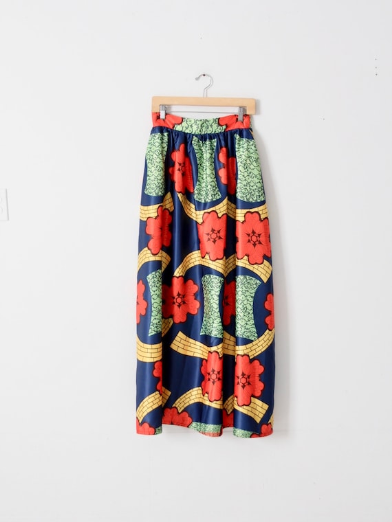 vintage 70s floral maxi skirt - image 2
