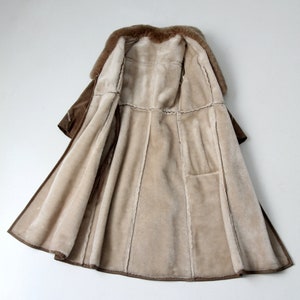 vintage 70s shearling full length coat image 9