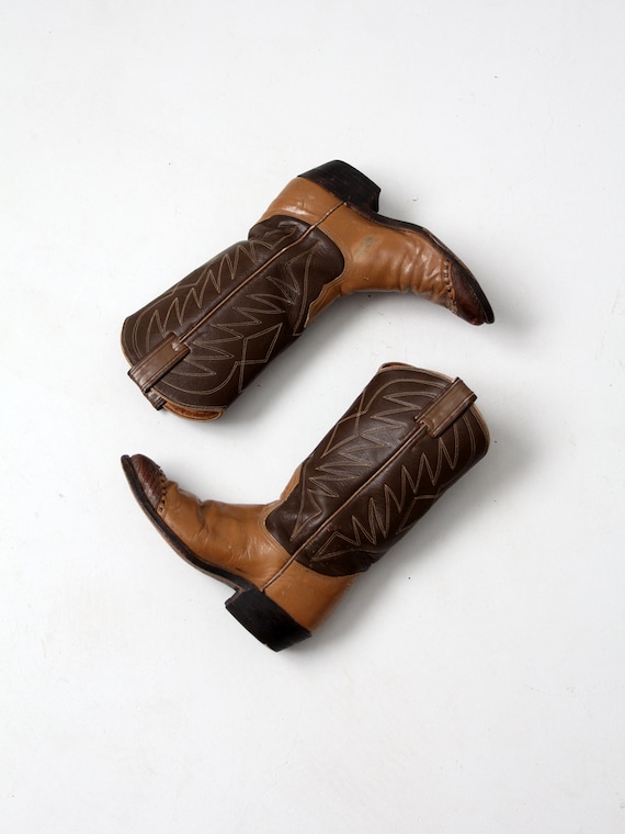 Nocona Chestnut Brown Embossed Leather Western Boots DEPUTY VINTAGE WESTERN NB3004 NOCONA main image 3