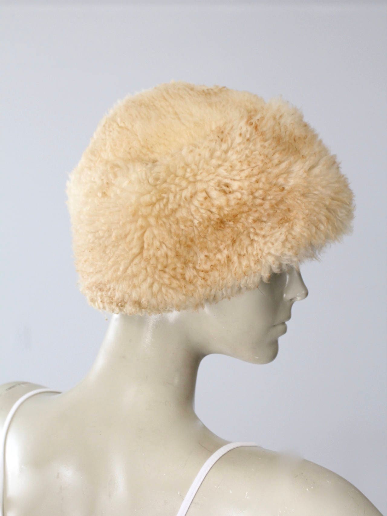 Vintage sheepskin hat Clearance