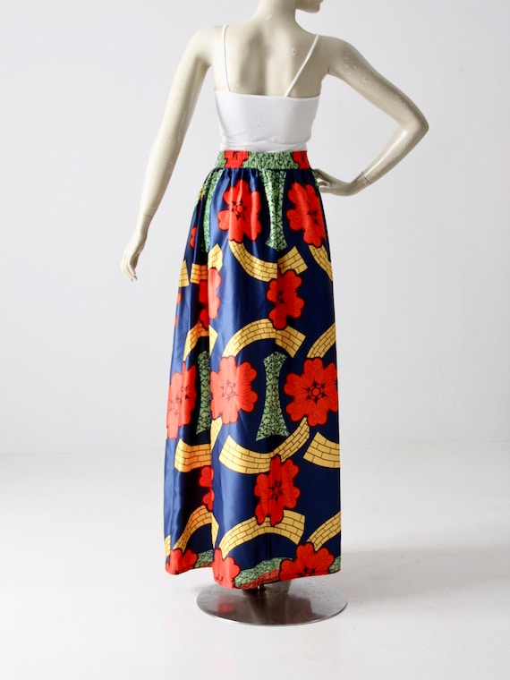 vintage 70s floral maxi skirt - image 4