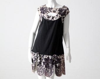 vintage black lace cocktail dress