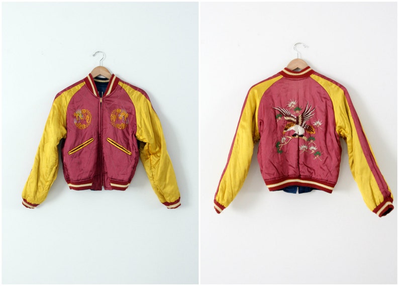 Japanese souvenir jacket, vintage Suka-Japanese tour jacket image 5