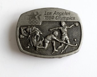 1984 Olympics buckle, limited edition pewter belt buckle