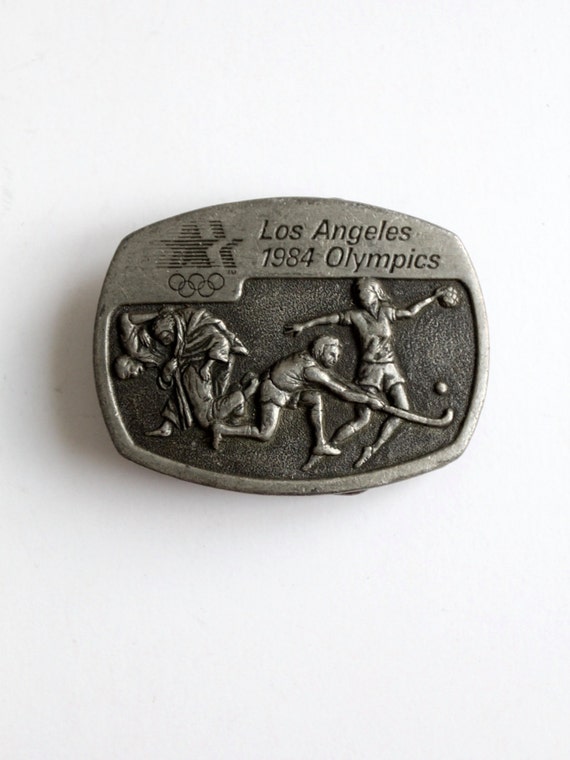 1984 Olympics buckle, limited edition pewter belt 