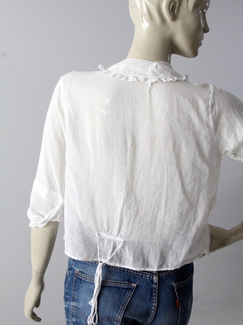 Edwardian Blouse Antique White Cotton Top - Etsy