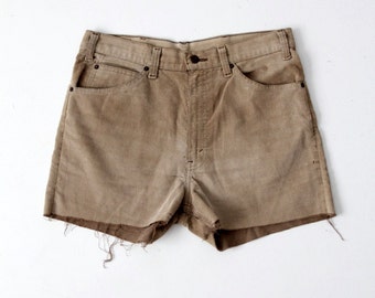 vintage Levi's corduroy shorts, cord cut offs, waist 34