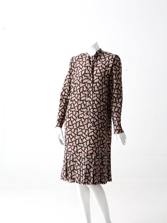 Pierre Cardin, vintage 80s Pierre Cardin silk dress