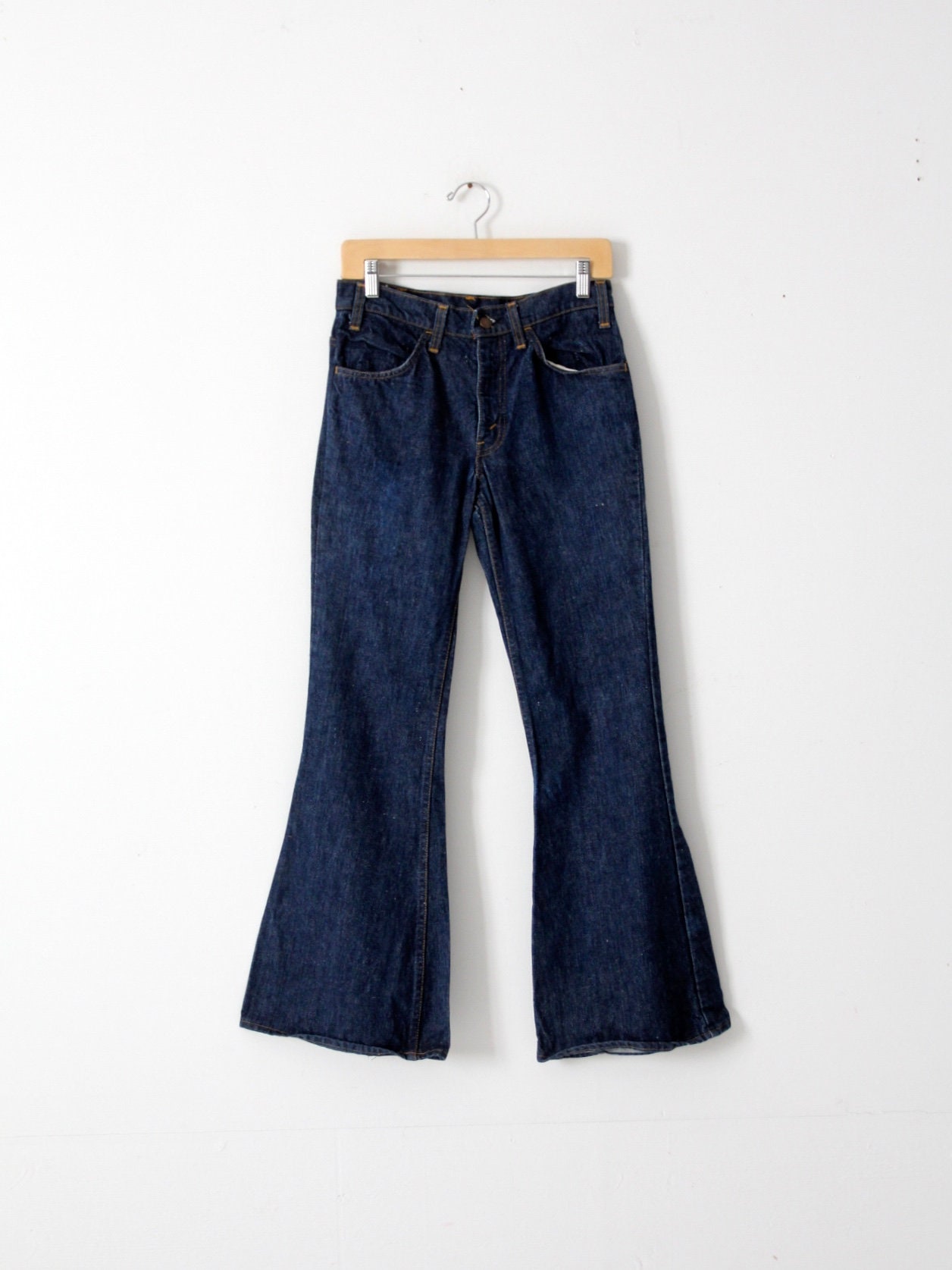 1970s Levis bell bottom jeans 30 x 31, vintage dark wash Levis 684 denim  jeans