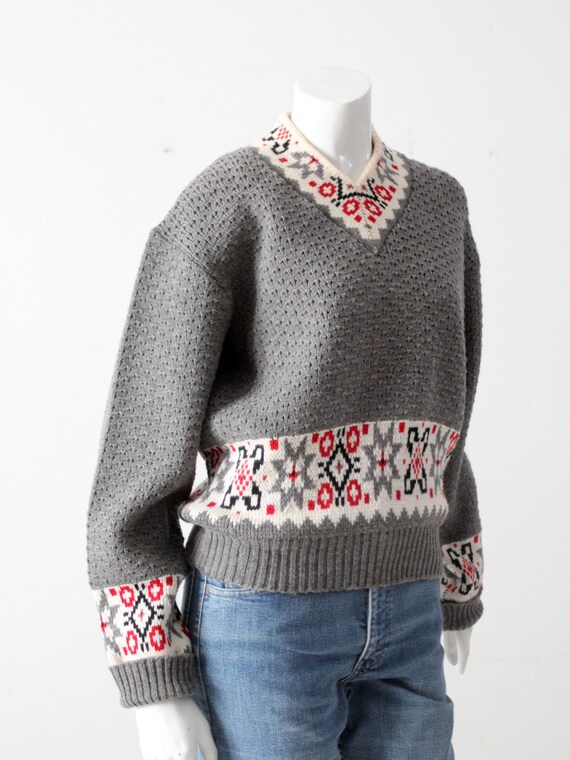 vintage wool ski sweater - image 6