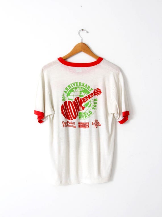 Vintage Monkees 20th Anniversary Tour T-shirt, XL Band Tee Vintage Monkees 20th Anniversary Tour T-shirt, XL Band Tee