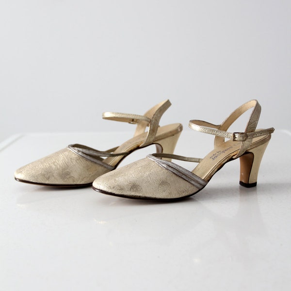 vintage 50s Jacques Levin ankle strap heels ⎟ size 7.5 narrow