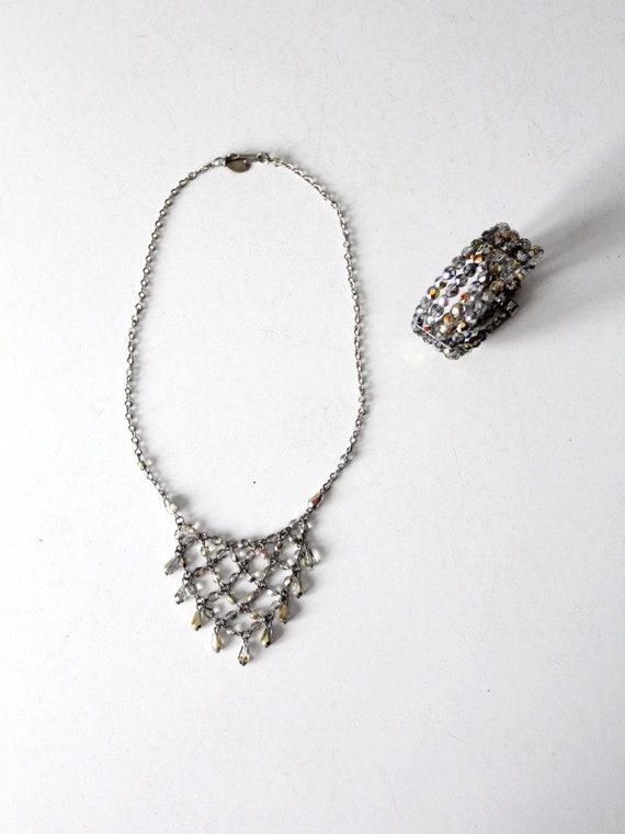 vintage Anne Klein rhinestone necklace and bracel… - image 2