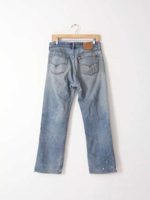 vintage Levi's 501 jeans, distressed jeans, slit … - image 10