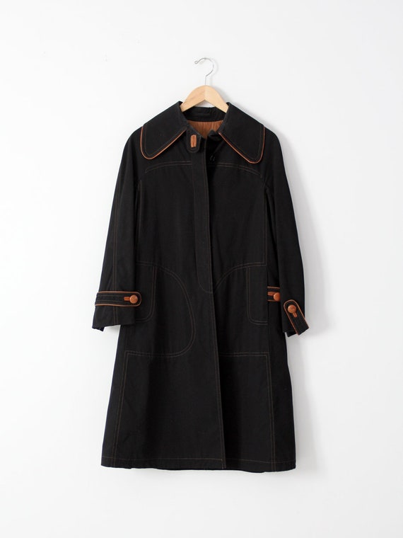 vintage Cortefiel trench coat, black coat - image 7