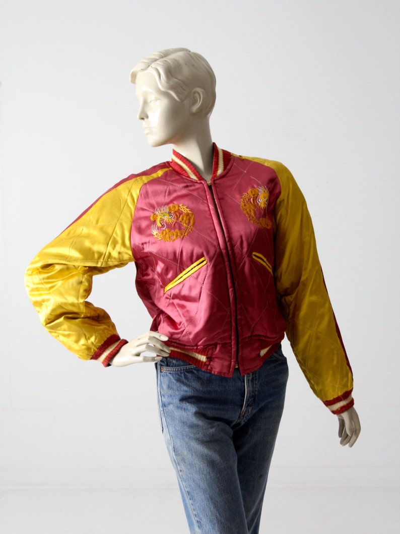 Japanese souvenir jacket, vintage Suka-Japanese tour jacket image 4