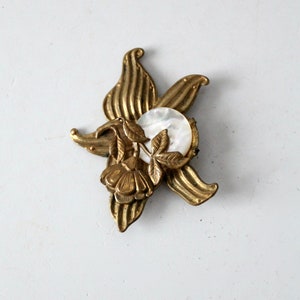 antique mother of pearl brooch